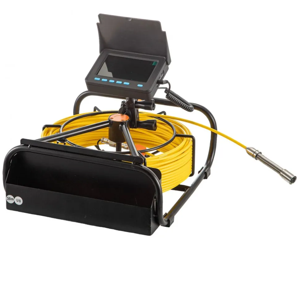 VEVOR Sewer Camera, 164FT 4.3" Screen, Pipeline Inspection Camera with DVR Function & Snake Cable, Waterproof IP68 Borescope with LED Lights, Industrial Endoscope for Home Wall Duct Drain Pipe Plumbin