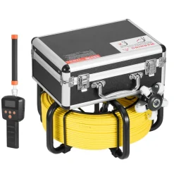 VEVOR Sewer Camera with 512Hz Locator, 98 ft/30 m, Self-Leveling Drain Inspection Camera with 9