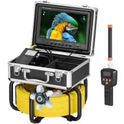 VEVOR Sewer Camera with 512Hz Locator,165 ft/50 m, Self-Leveling Drain Inspection Camera with 9