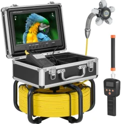 VEVOR Sewer Camera with 512Hz Locator,165 ft/50 m, Self-Leveling Drain Inspection Camera with 9