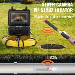 VEVOR Sewer Camera with 512Hz Locator,300 ft/91.5 m, 9