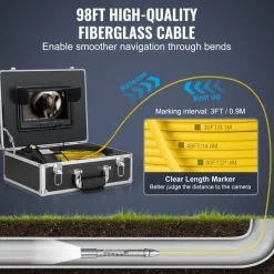 VEVOR Sewer Camera with 512Hz Locator, 98 ft/30 m, 9