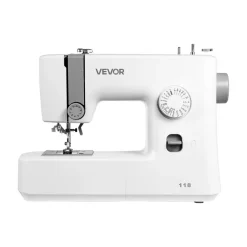 VEVOR Sewing Machine, 18 Stitch Applications, with LED Light and Foot Pedal, Simple Dial Control, Interior Metal Frame, Lightweight and Portable Beginner Sewing Machine for Adults Crafts and Mending