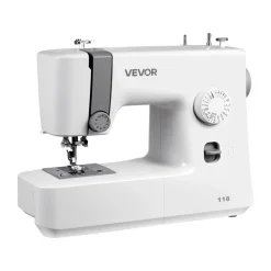 VEVOR Sewing Machine, 18 Stitch Applications, with LED Light and Foot Pedal, Simple Dial Control, Interior Metal Frame, Lightweight and Portable Beginner Sewing Machine for Adults Crafts and Mending