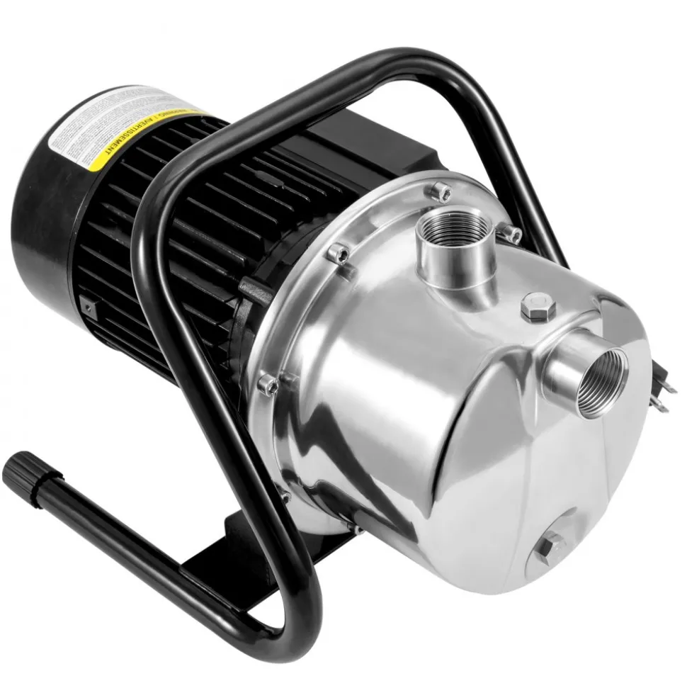 VEVOR Shallow Well Pump, 1.1 HP 115V, 978 GPH 131 ft Height, 40psi Max Pressure, Portable Stainless Steel Sprinkler Booster Jet Pumps for Garden Lawn Irrigation system, Lake Fountain, Water Transfer