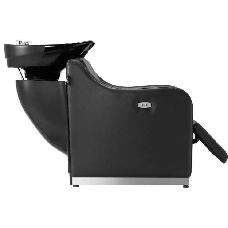VEVOR Shampoo Backwash Chair, 661.4LBS Loading Barbershop Hair Washing Station with Electric Adjustable Footrest & Ceramic Bowl, Backwash Salon Shampoo Chair, Beauty Spa Hairdressing Massage Equipment
