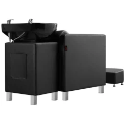 VEVOR Shampoo Backwash Chair, 661.4LBS Loading Salon & Spa Hair Washing Station, Backwash Barber Shampoo Bowl and Chair, Beauty Spa Massage Hairdressing Equipment with Wide Footrest and Ceramic Bowl