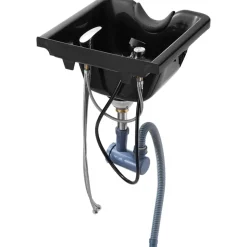 VEVOR Shampoo Bowl, ABS Plastic Shampoo Sink for Salons and Home, Easy to Clean and Install Salon Shampoo Bowls for Hair Stylists, Shampoo Sink for Spa Center, Barbershop and Beauty Salon Use, Black