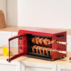 VEVOR Shawarma Grill Machine, 2 Strings of Barbecue Capacity, Chicken Shawarma Cooker Machine, Electric Broiler Gyro Rotisserie Oven Doner Kebab Machine, for Home Restaurant Kitchen Parties