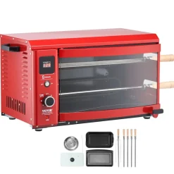 VEVOR Shawarma Grill Machine, 2 Strings of Barbecue Capacity, Chicken Shawarma Cooker Machine, Electric Broiler Gyro Rotisserie Oven Doner Kebab Machine, for Home Restaurant Kitchen Parties