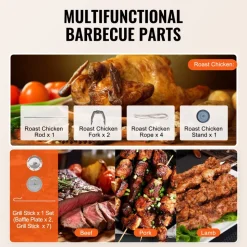 VEVOR Shawarma Grill Machine, Chicken Shawarma Cooker Machine Countertop, Electric Stainless Steel Broiler Gyro Rotisserie Oven Doner Kebab Machine, for Home Restaurant Kitchen Parties
