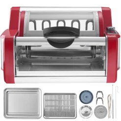 VEVOR Shawarma Grill Machine, Chicken Shawarma Cooker Machine Countertop, Electric Stainless Steel Broiler Gyro Rotisserie Oven Doner Kebab Machine, for Home Restaurant Kitchen Parties