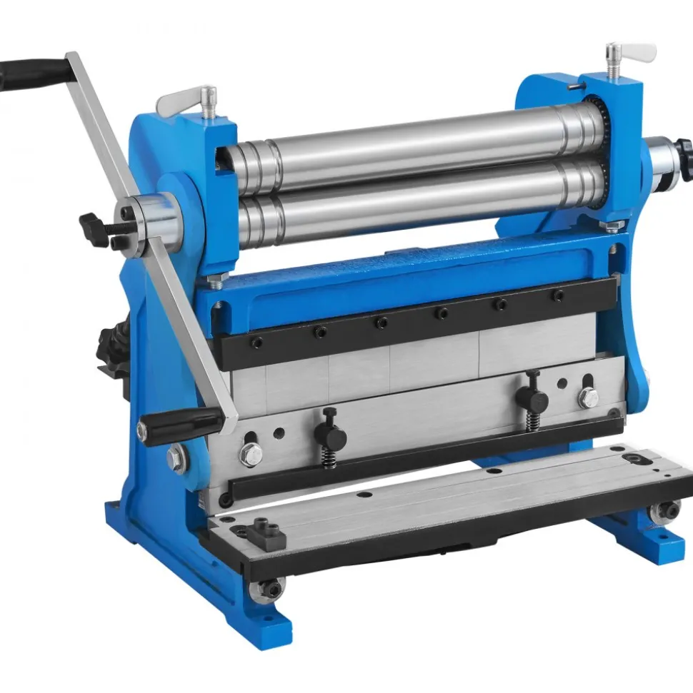 VEVOR Sheet Metal Brake, 12-inch, 3-In-1 Combination Shear Brake Roll Machine, 20-Gauge Capacity Shear Press Brake with 90° Max Bending Angle, Shears and Slip Roll Machine for Shear Bending Rolling