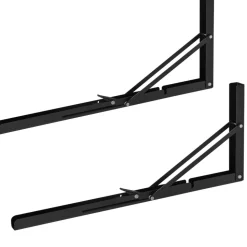 VEVOR Shelf Bracket Foldable, 24” L 2 Pcs , Heavy Duty Floating Shelf Brackets, Brackets for Shelves, 5mm Thick Matte Black L Shelf Bracket,Steel Shelving Brackets with 300 lbs Load Capacity