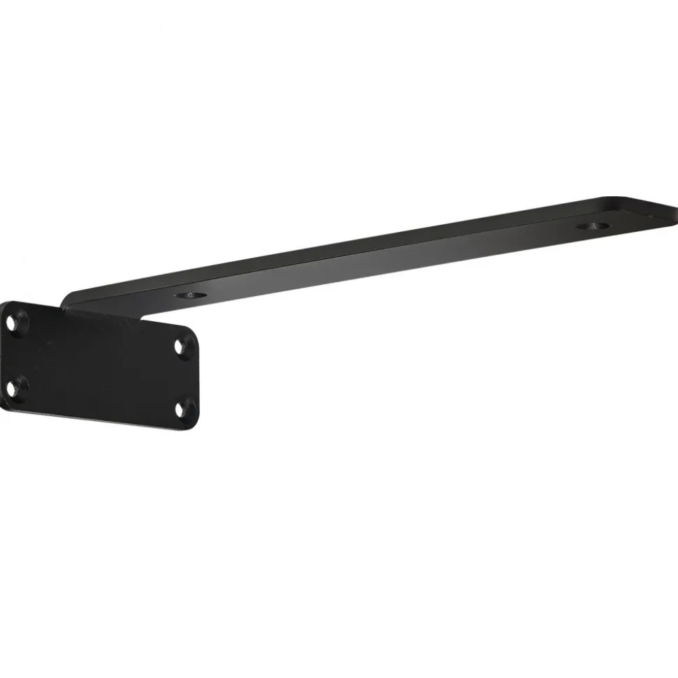 VEVOR Shelf Bracket, 10”L x 4”W x 1.6”H, 6 Pcs Heavy Duty Floating Shelf Brackets, Brackets for Shelves, 5mm Thick Matte Black L Shelf Bracket,Steel Shelving Brackets with 160 lbs Load Capacity