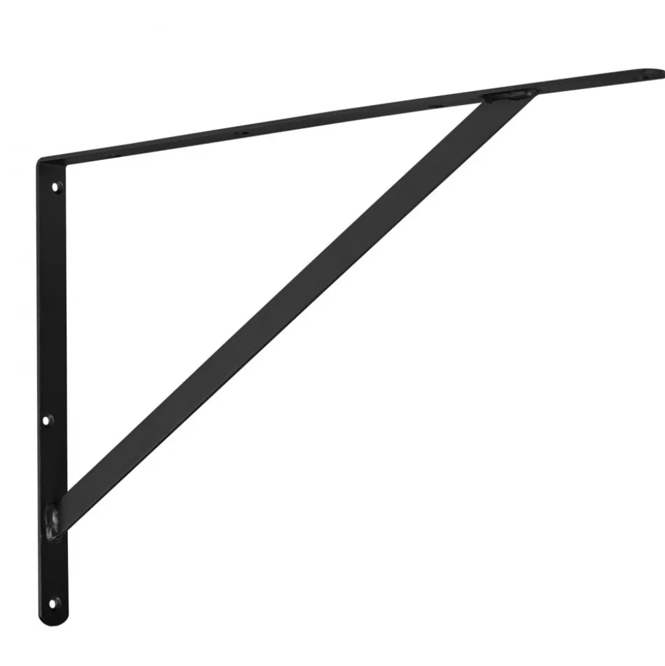 VEVOR Shelf Bracket, 18 x 12 in 12 Pcs, Heavy Duty Floating Shelf Brackets, Brackets for Shelves, 3mm Thick Matte Black Triangle Shelf Bracket,Steel Shelving Brackets with 160 lbs Load Capacity