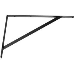 VEVOR Shelf Bracket, 12 x 8 in 10 Pcs, Heavy Duty Floating Shelf Brackets, Brackets for Shelves, 3mm Thick Matte Black Triangle Shelf Bracket,Steel Shelving Brackets with 160 lbs Load Capacity
