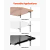 VEVOR Shelf Clips, 40 Pack, Adjustable Steel Pilaster Shelf Clips Support for Metal, Wood, Glass Shelves, Compatible with Wardrobes, Cabinets, Bookcases, Shoe Racks and Display Racks (Silver)