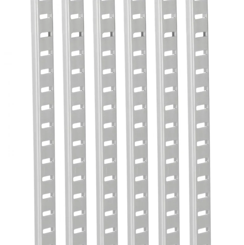 VEVOR Shelf Pilaster, 72.7-inch 20 Pack, Adjustable Shelf Brackets Steel Mortise Mount Pilaster Strip Standards with 140 Screws, Suitable for Wall Shelving System Cabinet Closet Organization