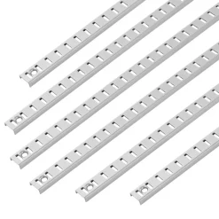 VEVOR Shelf Pilaster, 36.3-inch 8 Pack, Adjustable Shelf Brackets Steel Mortise Mount Pilaster Strip Standards with 32 Screws, Suitable for Wall Shelving System Cabinet Closet Organization