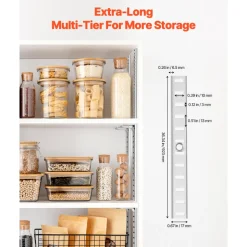 VEVOR Shelf Pilaster, 36.3-inch 8 Pack, Adjustable Shelf Brackets Steel Mortise Mount Pilaster Strip Standards with 32 Screws, Suitable for Wall Shelving System Cabinet Closet Organization