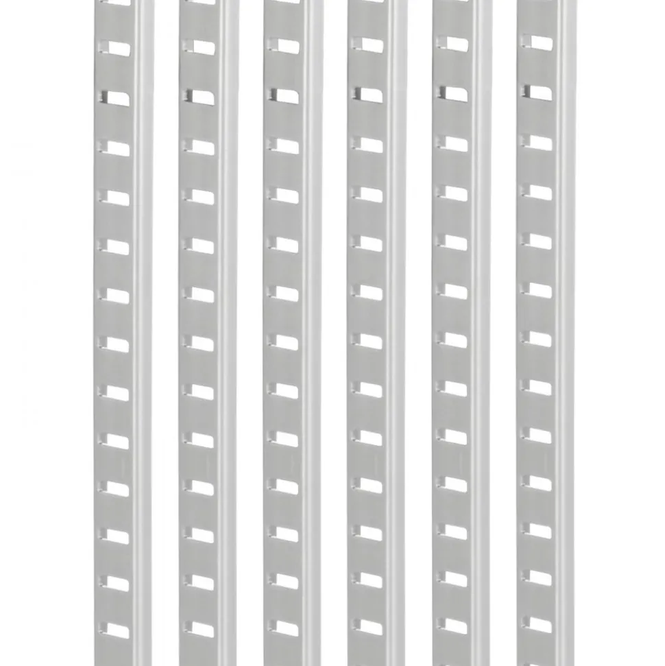 VEVOR Shelf Pilaster, 36.3-inch 8 Pack, Adjustable Shelf Brackets Steel Mortise Mount Pilaster Strip Standards with 32 Screws, Suitable for Wall Shelving System Cabinet Closet Organization