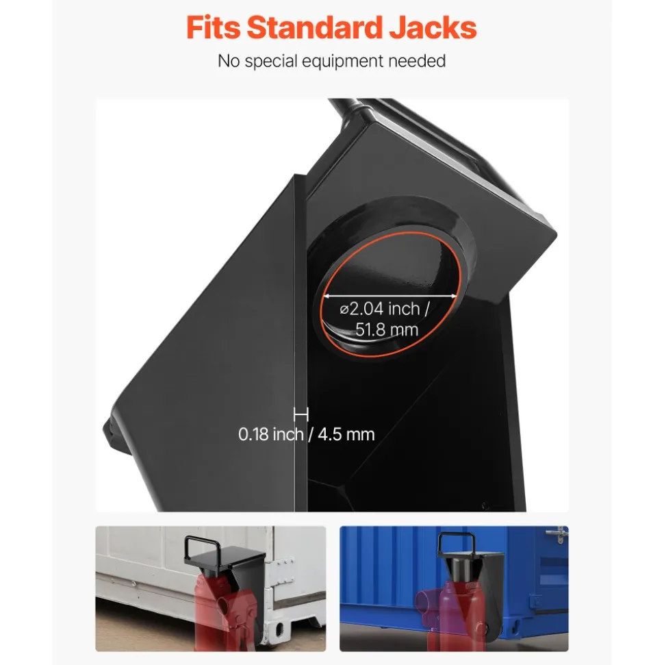 VEVOR Shipping Container Jack Lug with U-Shaped Handle, 2-Pack, Storage Leveler Booster Withstands Sun & Rain, Heavy Duty Container Jack Lug for Shipping Industry, Logistics, Warehouse Management