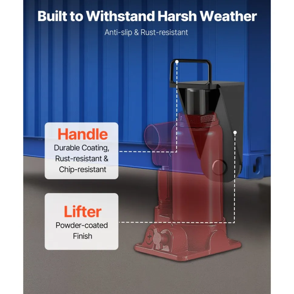 VEVOR Shipping Container Jack Lug with U-Shaped Handle, 2-Pack, Storage Leveler Booster Withstands Sun & Rain, Heavy Duty Container Jack Lug for Shipping Industry, Logistics, Warehouse Management