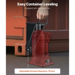 VEVOR Shipping Container Jack Lug with U-Shaped Handle, 2-Pack, Storage Leveler Booster Withstands Sun & Rain, Heavy Duty Container Jack Lug for Shipping Industry, Logistics, Warehouse Management