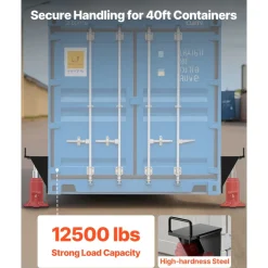 VEVOR Shipping Container Jack Lug with U-Shaped Handle, 2-Pack, Storage Leveler Booster Withstands Sun & Rain, Heavy Duty Container Jack Lug for Shipping Industry, Logistics, Warehouse Management