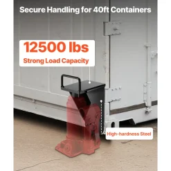 VEVOR Shipping Container Jack Lug with U-Shaped Handle, 1-Pack, Storage Leveler Booster Withstands Sun & Rain, Heavy Duty Container Jack Lug for Shipping Industry, Logistics, Warehouse Management