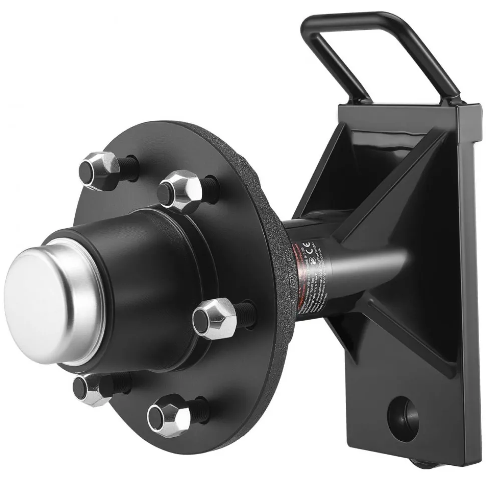 VEVOR Shipping Container Wheels 6-Lug Wheels Kit, Heavy Duty Shipping Container Axle with Ratchet Tie Down-Moves 20 ft - 40 ft, Secure Transport for Dock, Warehouse, Construction Site, Black