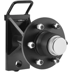VEVOR Shipping Container Wheels 6-Lug Wheels Kit, Heavy Duty Shipping Container Axle with Ratchet Tie Down-Moves 20 ft - 40 ft, Secure Transport for Dock, Warehouse, Construction Site, Black