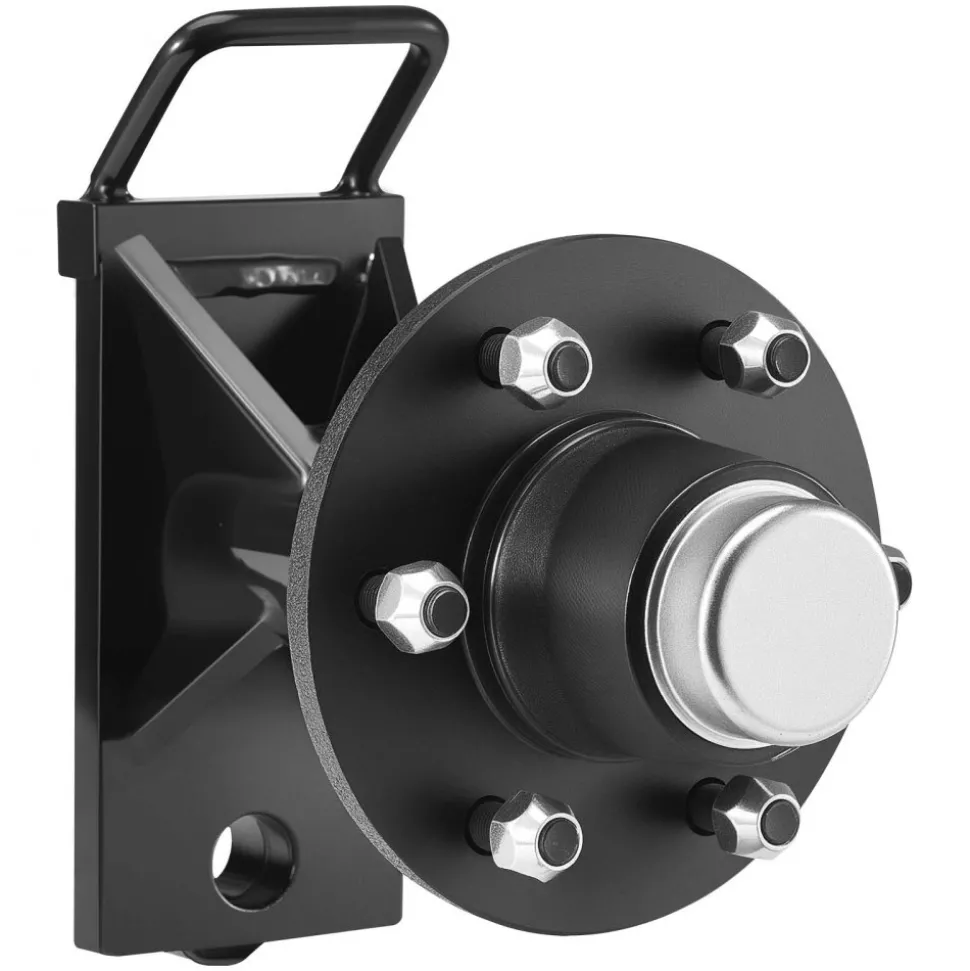 VEVOR Shipping Container Wheels 6-Lug Wheels Kit, Heavy Duty Shipping Container Axle with Ratchet Tie Down-Moves 20 ft - 40 ft, Secure Transport for Dock, Warehouse, Construction Site, Black