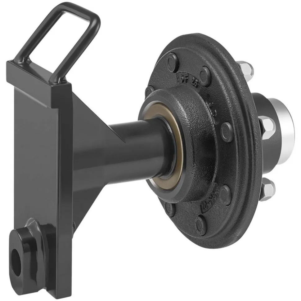 VEVOR Shipping Container Wheels 8-Lug Wheels Kit, Heavy Duty Shipping Container Axle with Ratchet Tie Down-Moves 20 ft - 40 ft, Secure Transport for Dock, Warehouse, Construction Site, Black