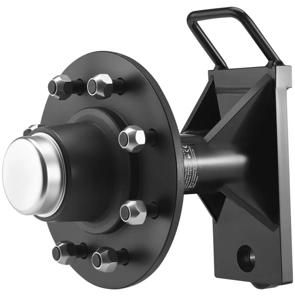 VEVOR Shipping Container Wheels 8-Lug Wheels Kit, Heavy Duty Shipping Container Axle with Ratchet Tie Down-Moves 20 ft - 40 ft, Secure Transport for Dock, Warehouse, Construction Site, Black