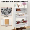 VEVOR Shoe Cabinet with 2 Flip Drawers, Shoe Storage Cabinet for Entryway, Free Standing Shoe Storage Organizer with Top Storage Cubby for Heels, Boots, Slippers in Hallway, Living Room
