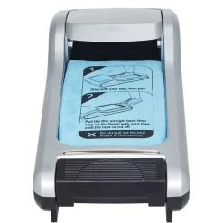 VEVOR Shoe Cover Dispenser, Automatic Shoe Film Machine with 1 Roll (600 Pcs) of Non-Slip Disposable Sole Membrane, Fits Size Up to US 11, for Home, Office, Lab, Factory, Hospital, Indoor Use, Silver