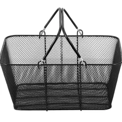 VEVOR Shopping Baskets with Handles, 12PCS, Black Metal Shopping Basket, Portable Wire Shopping Basket, Black Wire Mesh shopping Basket Set for Supermarkets, Retail Stores, Grocery Shopping, Black