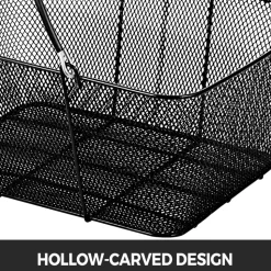VEVOR Shopping Baskets with Handles, 12PCS, Black Metal Shopping Basket, Portable Wire Shopping Basket, Black Wire Mesh shopping Basket Set for Supermarkets, Retail Stores, Grocery Shopping, Black