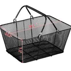 VEVOR Shopping Baskets with Handles, 12PCS, Black Metal Shopping Basket, Portable Wire Shopping Basket, Black Wire Mesh shopping Basket Set for Supermarkets, Retail Stores, Grocery Shopping, Black