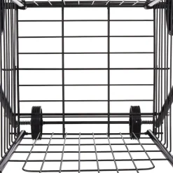 VEVOR Shopping Cart, Folding Grocery Utility Cart with Swivel Wheels, 90 LBS Large Load Capacity, Heavy Duty Rolling Laundry Basket Butler for Laundry, Shopping, Camping, Grocery, Luggage, Black