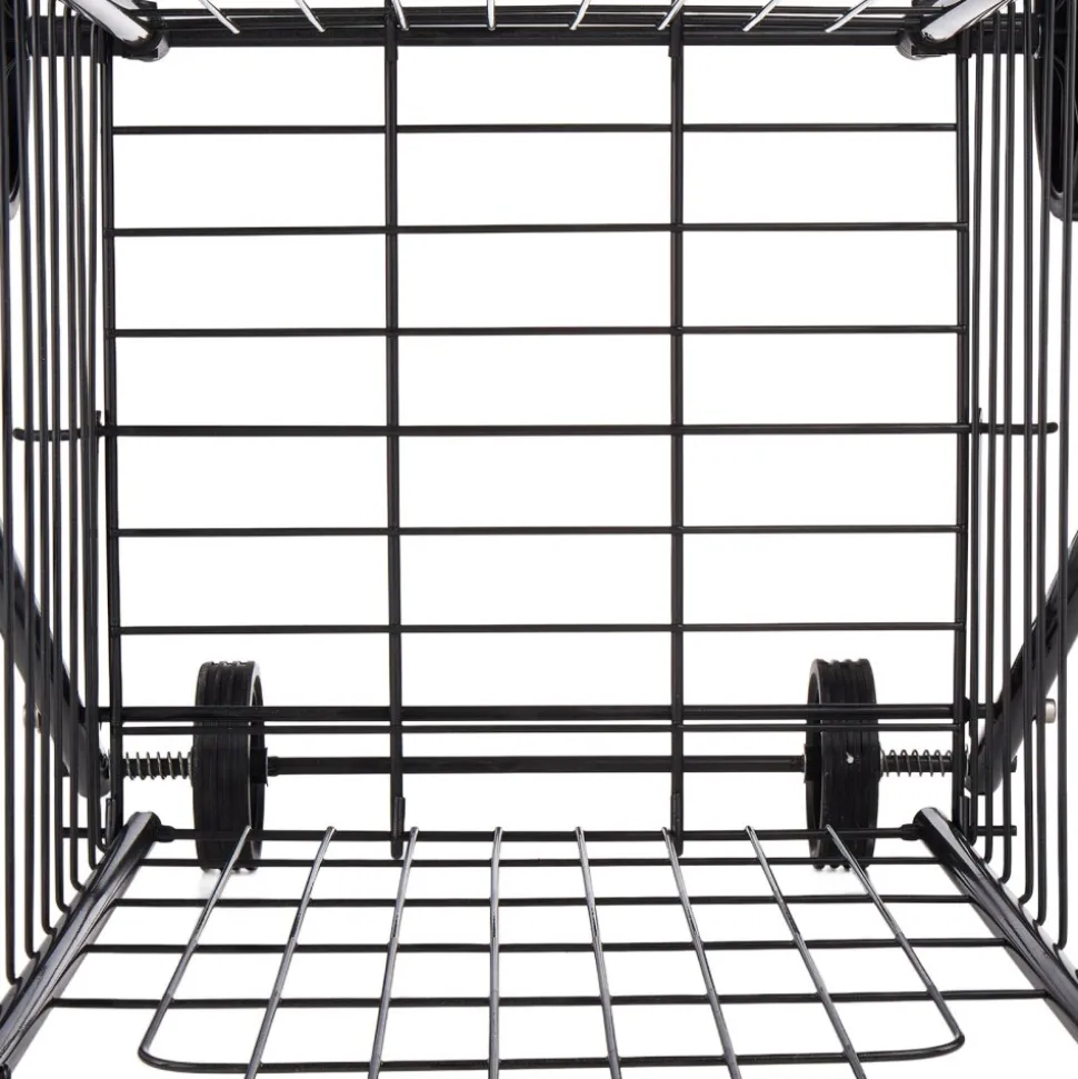 VEVOR Shopping Cart, Folding Grocery Utility Cart with Swivel Wheels, 90 LBS Large Load Capacity, Heavy Duty Rolling Laundry Basket Butler for Laundry, Shopping, Camping, Grocery, Luggage, Black