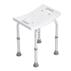 VEVOR Shower Chair, Adjustable Height Shower Stool with Built-in Handles, Shower Seat for Inside Shower or Tub, Non-Slip Bench Bathtub Stool Seat for Elderly Disabled Handicap, 158.8 kg Capacity
