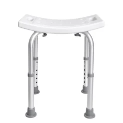 VEVOR Shower Chair, Adjustable Height Shower Stool with Built-in Handles, Shower Seat for Inside Shower or Tub, Non-Slip Bench Bathtub Stool Seat for Elderly Disabled Handicap, 158.8 kg Capacity