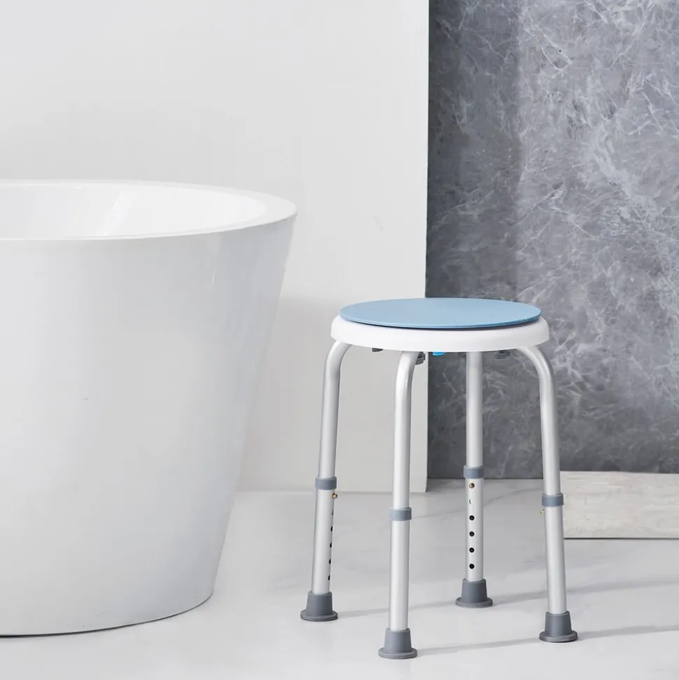 VEVOR Shower Chair for Inside Shower, 360 Degree Swivel Shower Seat, Adjustable Height Shower Stool, Non-Slip Bench Bathtub Seat Stool for Elderly Disabled Adults Handicap, 300 lbs Capacity