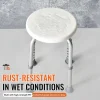 VEVOR Shower Chair for Inside Shower, Adjustable Height Shower Stool, Non-Slip Bench Bathtub Seat Stool for Elderly Disabled Adults Handicap, 300 lbs Capacity