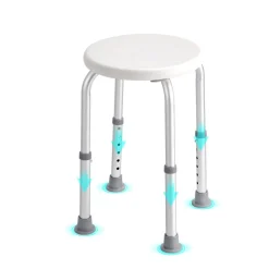 VEVOR Shower Chair for Inside Shower, Adjustable Height Shower Stool, Non-Slip Bench Bathtub Seat Stool for Elderly Disabled Adults Handicap, 300 lbs Capacity