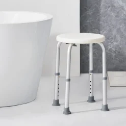 VEVOR Shower Chair for Inside Shower, Adjustable Height Shower Stool, Non-Slip Bench Bathtub Seat Stool for Elderly Disabled Adults Handicap, 300 lbs Capacity