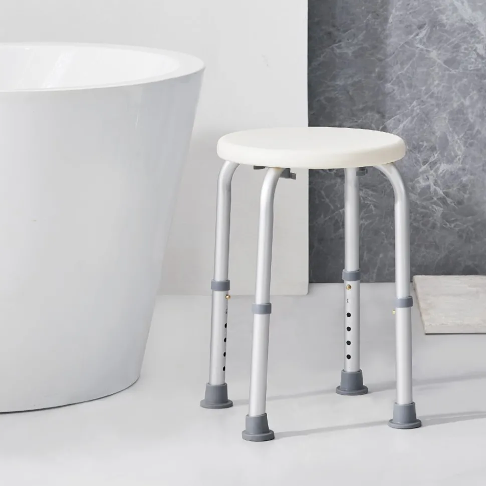 VEVOR Shower Chair for Inside Shower, Adjustable Height Shower Stool, Non-Slip Bench Bathtub Seat Stool for Elderly Disabled Adults Handicap, 300 lbs Capacity